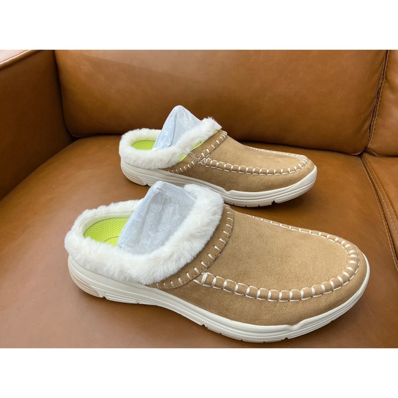 Ryka Shoes - Ryka Ariana Mule Women 8W Honey Brown New Without Box Cozy Faux Fur Lined Clogs
